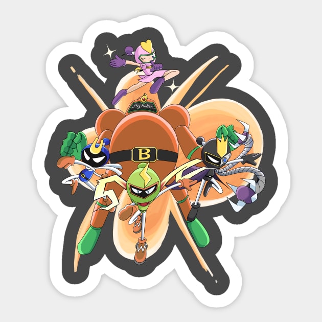 The Five Dastardly Bombers! [V2] Sticker by MORI.ENA